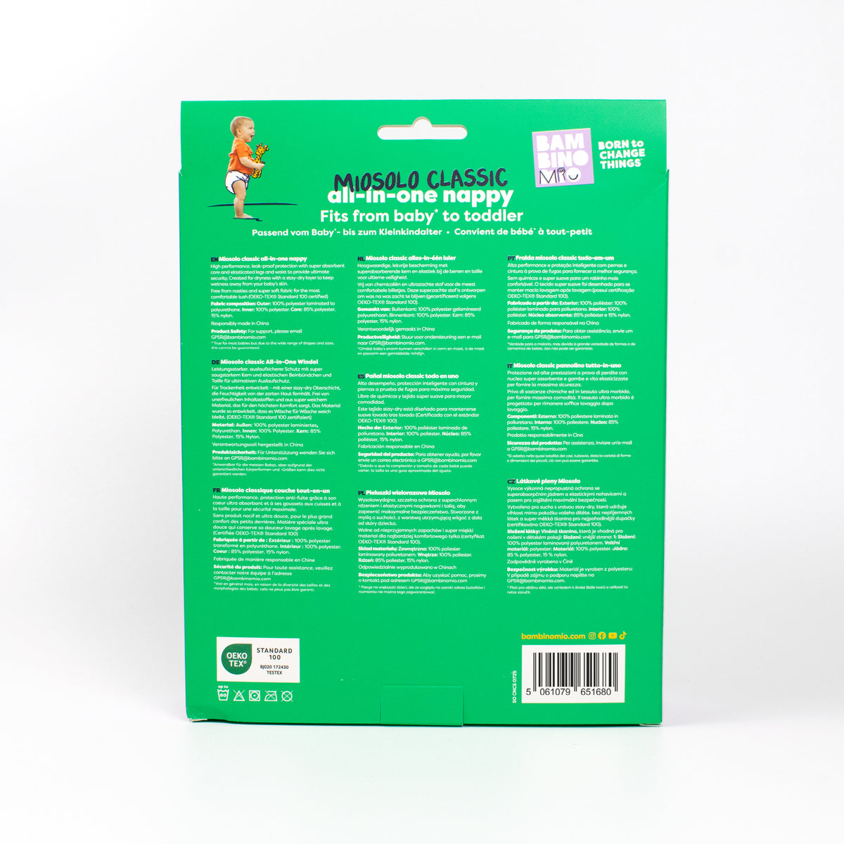Miosolo All-In-One Reusable Diaper in Little Paws - Bambino Mio (EU)