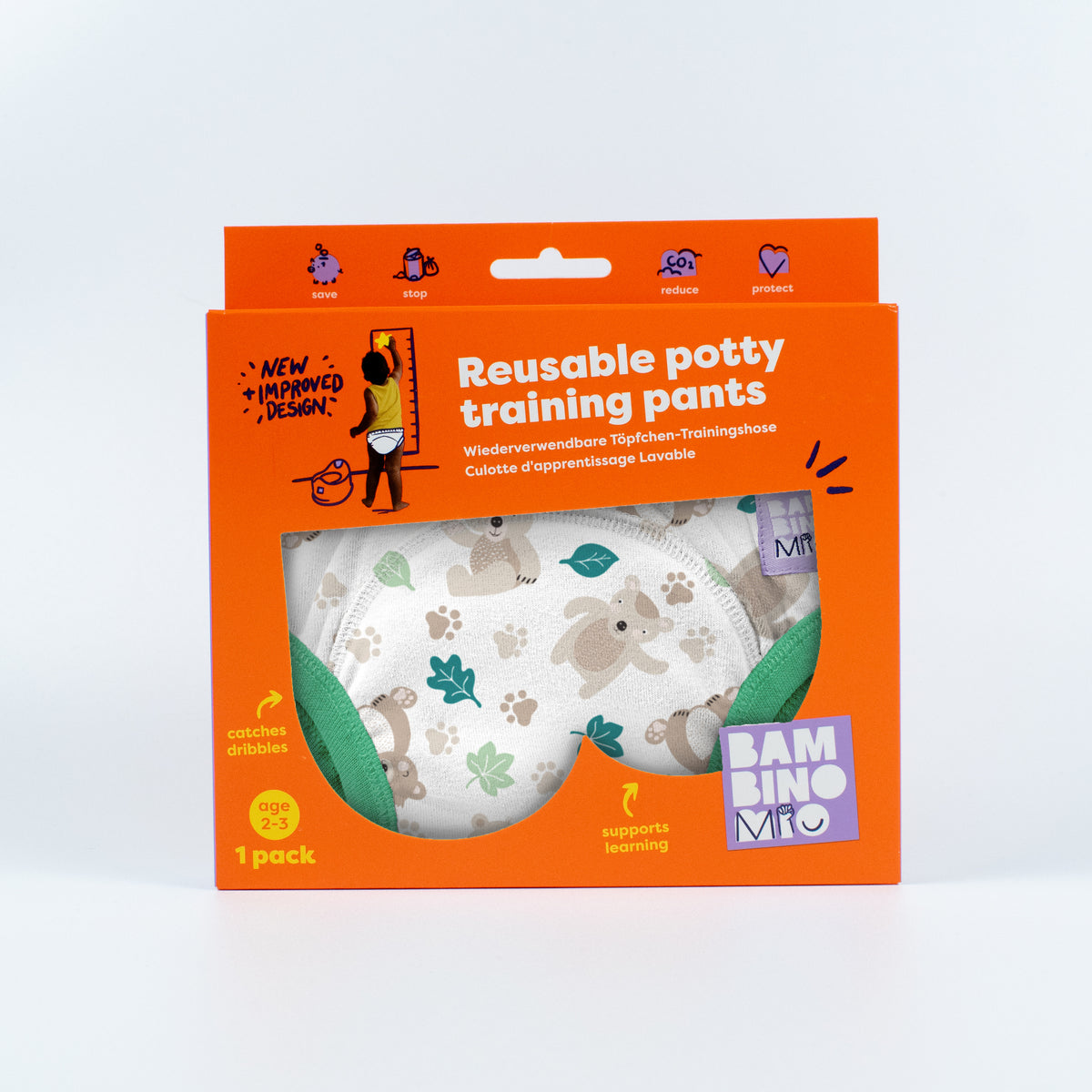 NEW: Reusable Potty Training Pants in Bear Hugs - Elite - Bambino Mio (EU)