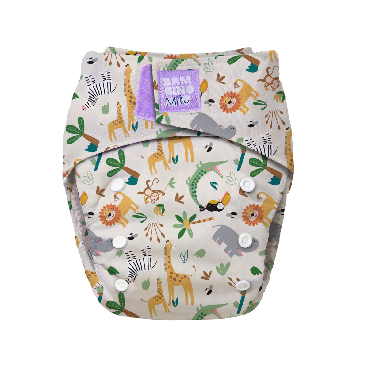 Revolutionary Reusable Diaper in Safari Squad - Bambino Mio (EU)