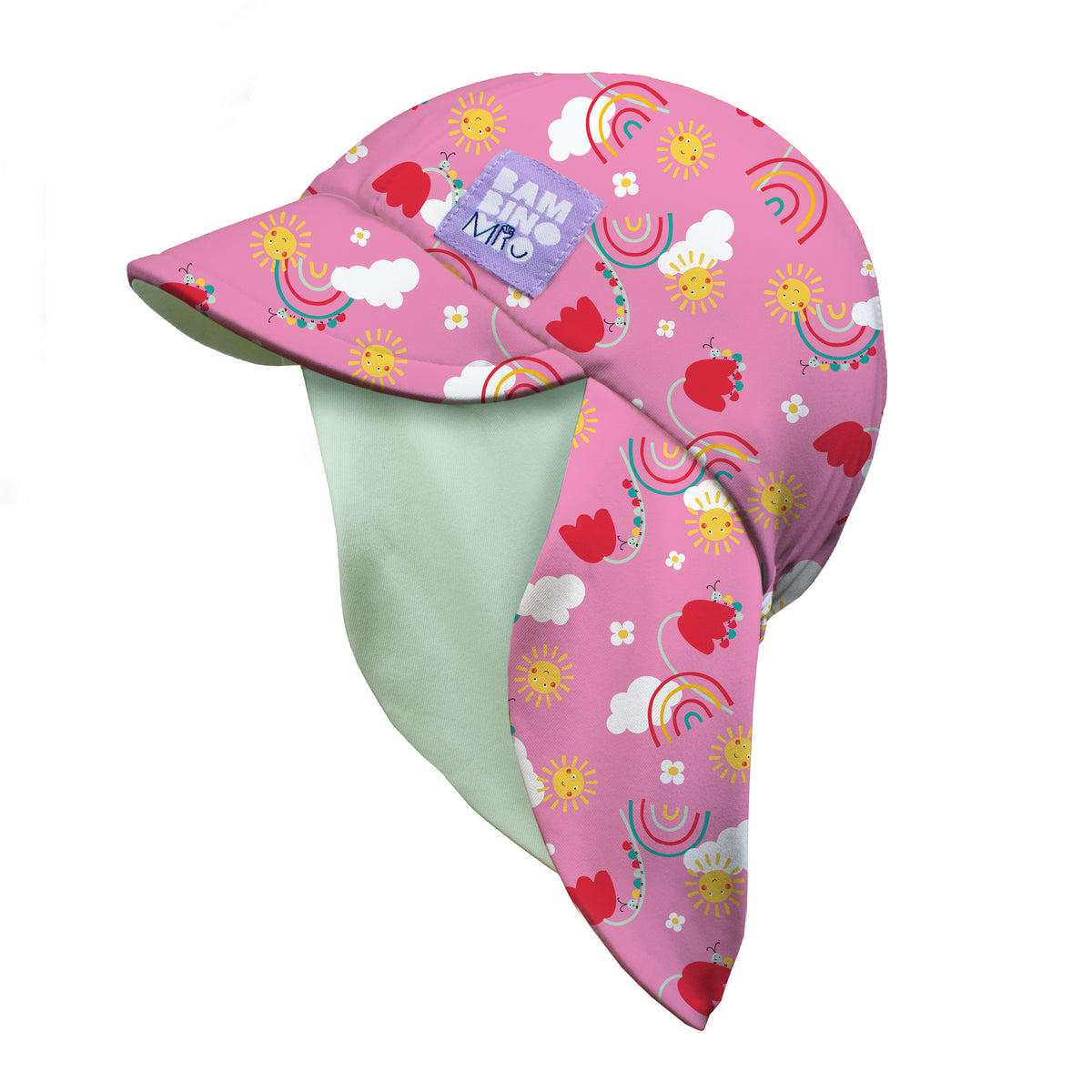 UPF 40+ Reversible Swim Hat for Babies and Toddlers in Happy Days - Bambino Mio (EU)