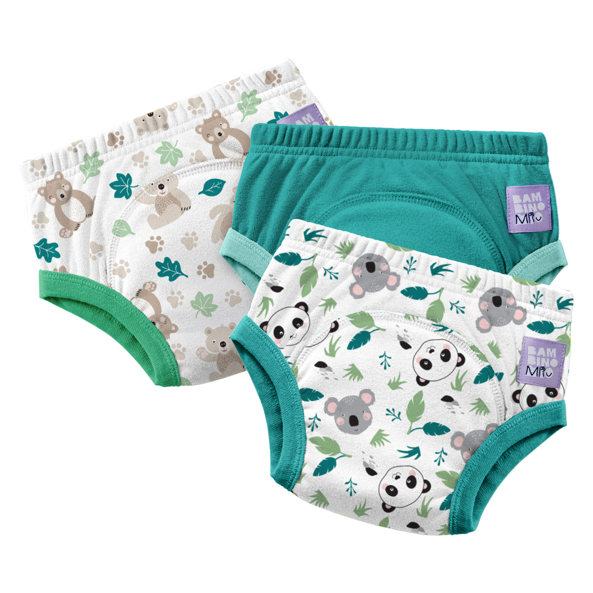 Reusable Potty Training Pants 3 Pack in Beary Cute - New and Improved! - Bambino Mio (EU)