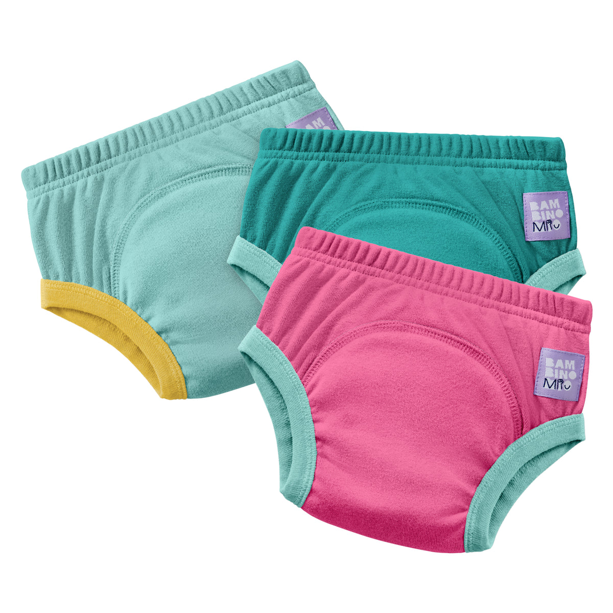 Reusable Potty Training Pants 3 Pack in Pink - New and Improved! - Bambino Mio (EU)
