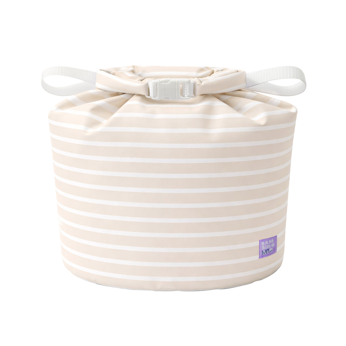 Stay-At-Home Wet Diaper Bag in Neutral Stripe - Bambino Mio (EU)