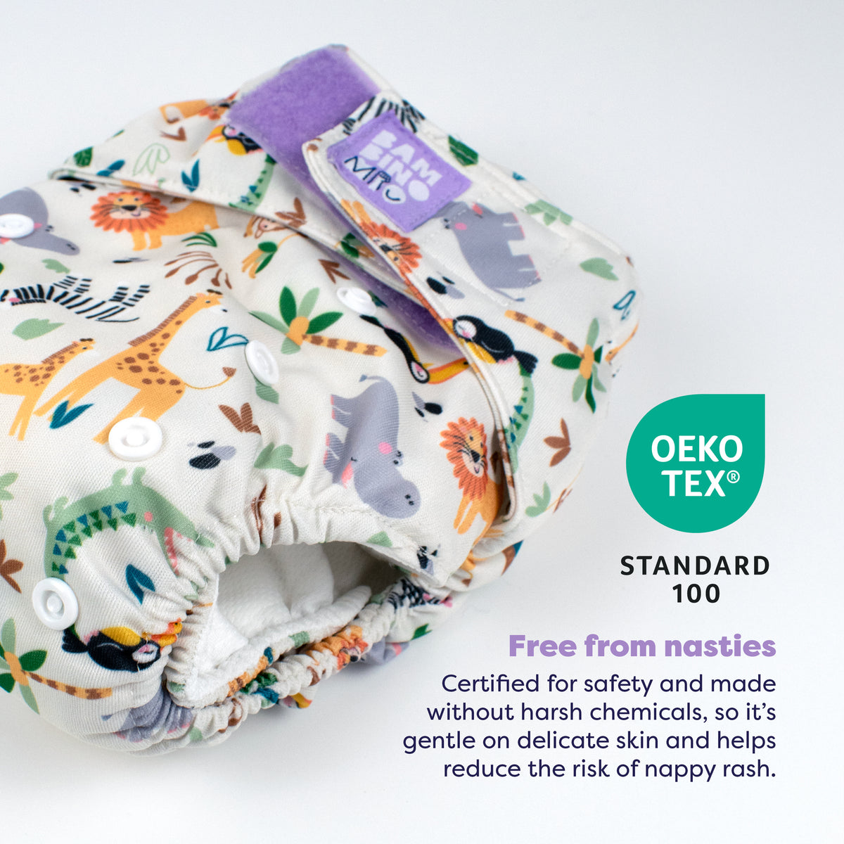 The Nighttime Reusable Diaper Bundle in Wild Life - Bambino Mio (EU)