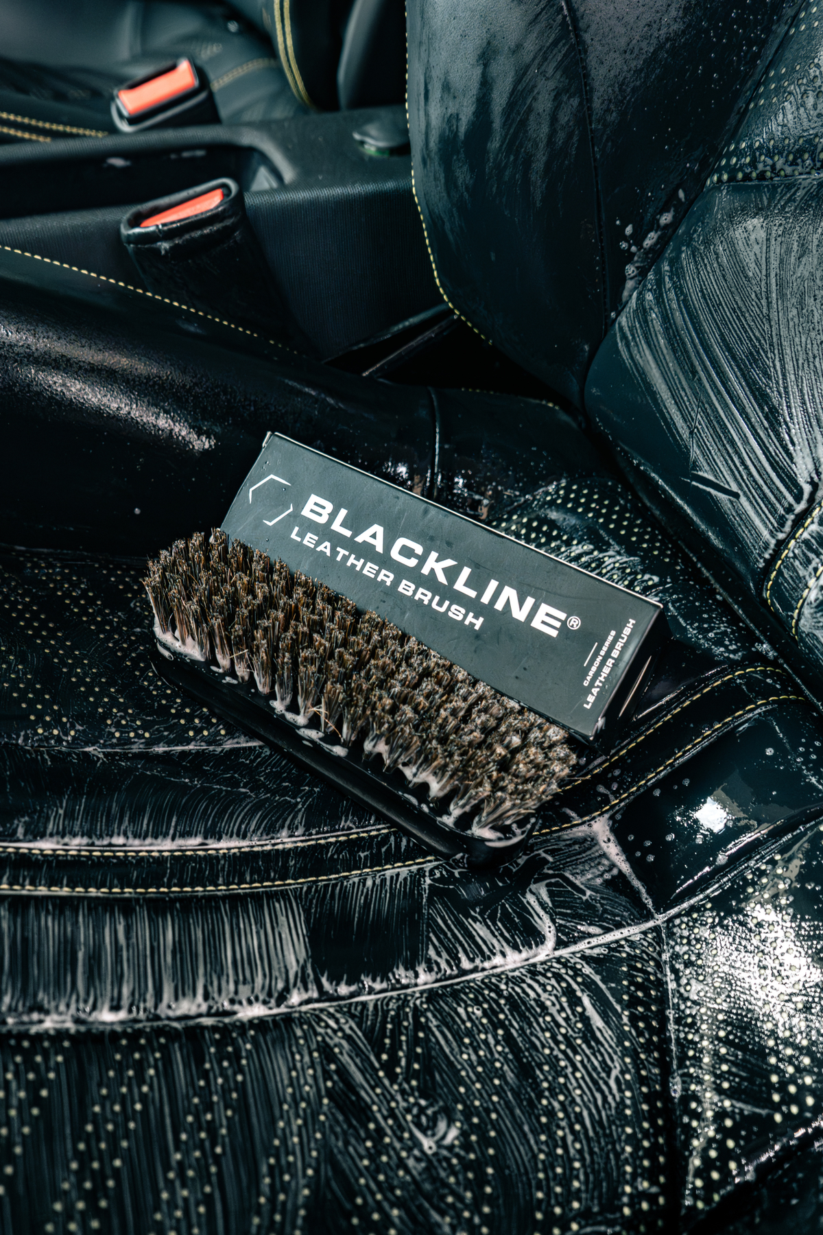 Result of using Blackline Brush Kit on interior surfaces.