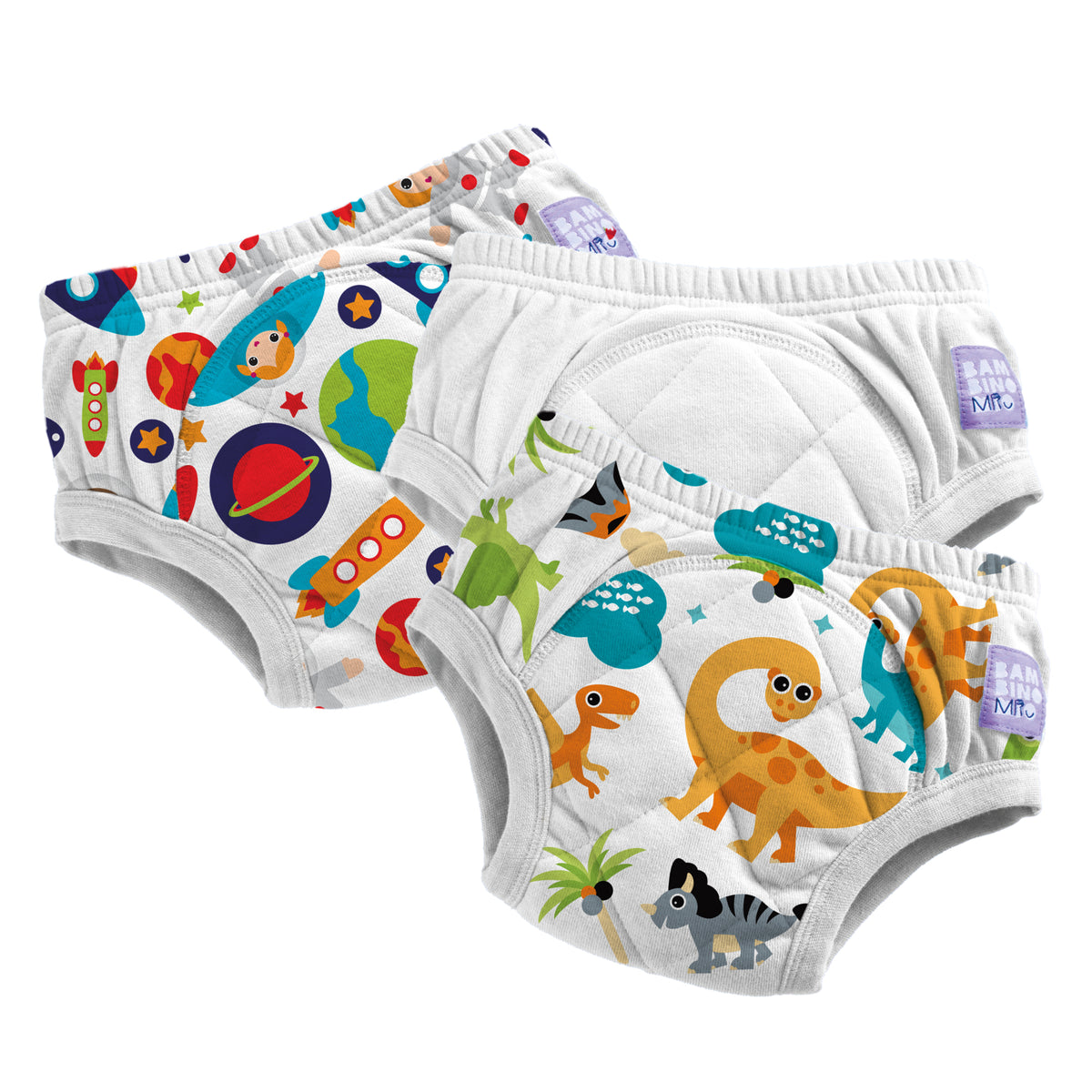 3 Pack Reusable Potty Training Pants in Combo White - Bambino Mio (EU)