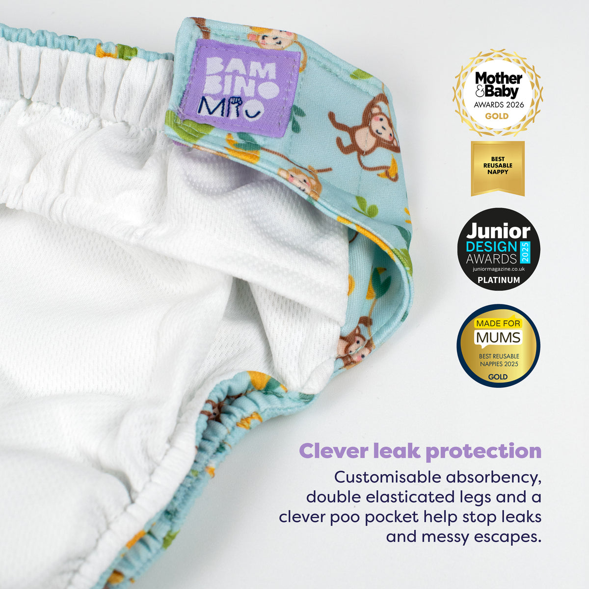 The Everything Reusable Diaper Bundle in Wild Life - Bambino Mio (EU)