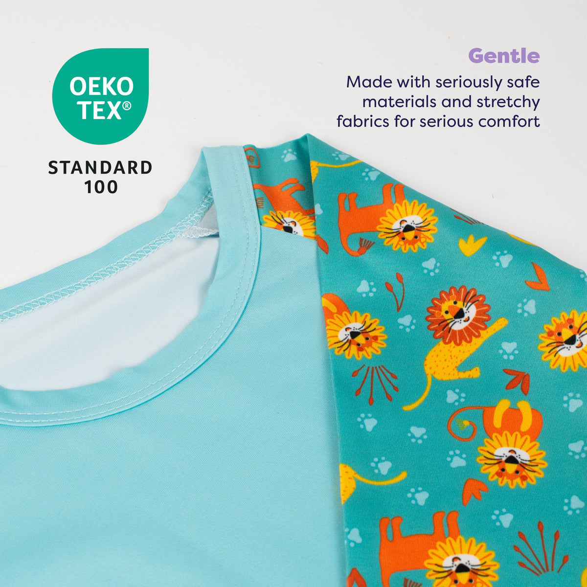 UPF 40+ Soft and Gentle Protective Beach Rash Vest in Cool Cats - Bambino Mio (EU)