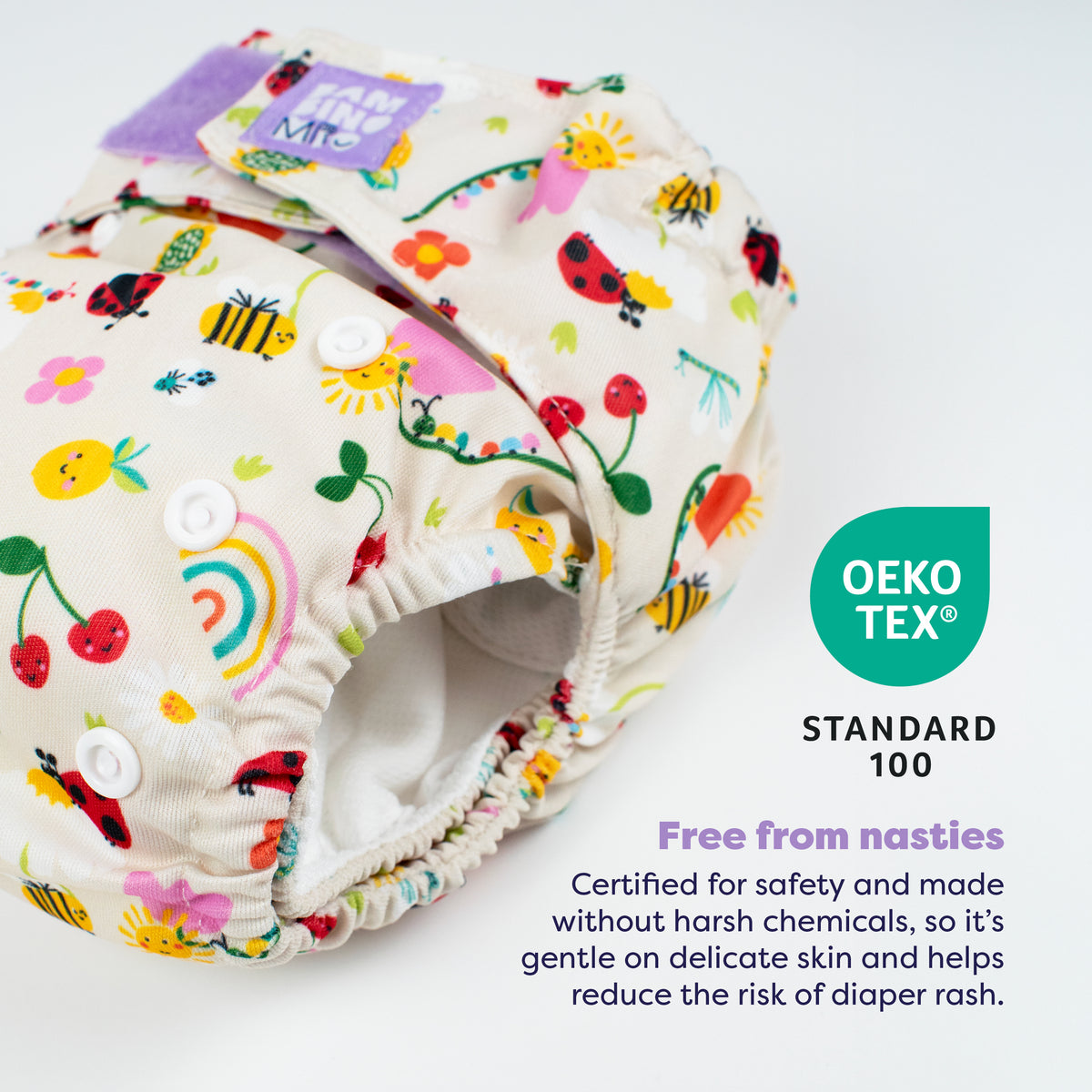 Revolutionary Try-Me-Trio Reusable Diaper Bundle in Garden Party - Bambino Mio (EU)