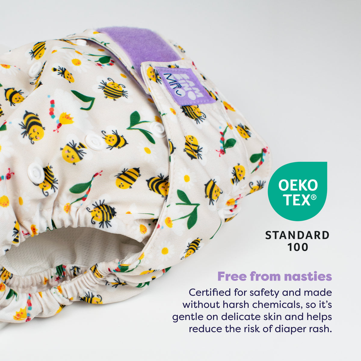 Revolutionary Reusable Diaper in Busy Bees - Bambino Mio (EU)