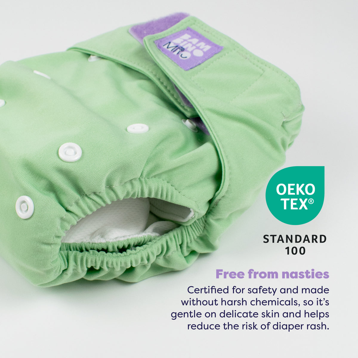 Revolutionary Reusable Diaper in Mint - Bambino Mio (EU)