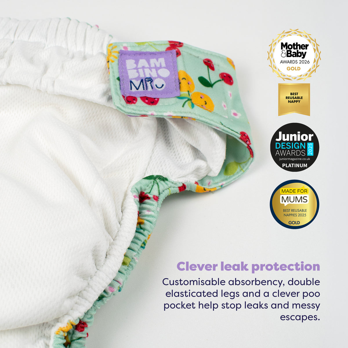 Revolutionary Reusable Diaper in Juicy Fruit - Bambino Mio (EU)