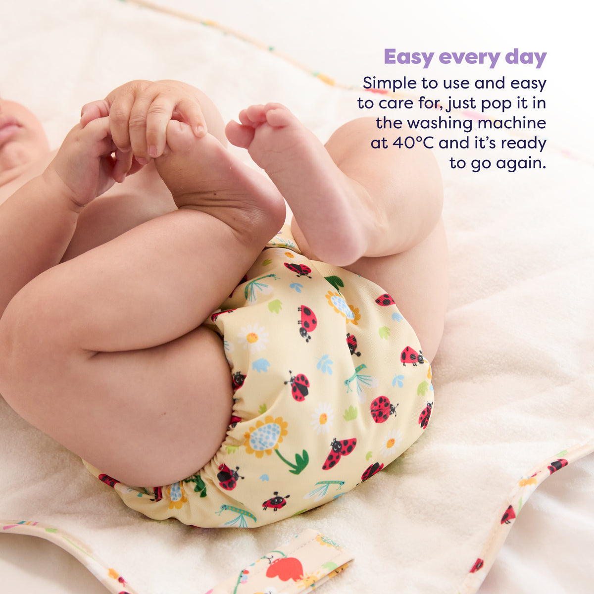 The Newborn Reusable Diaper Starter Bundle in Garden Party - Bambino Mio (EU)