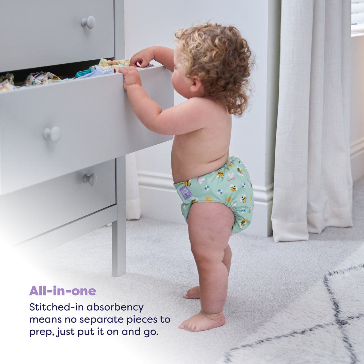 Miosolo All-In-One Reusable Diaper in Fly High