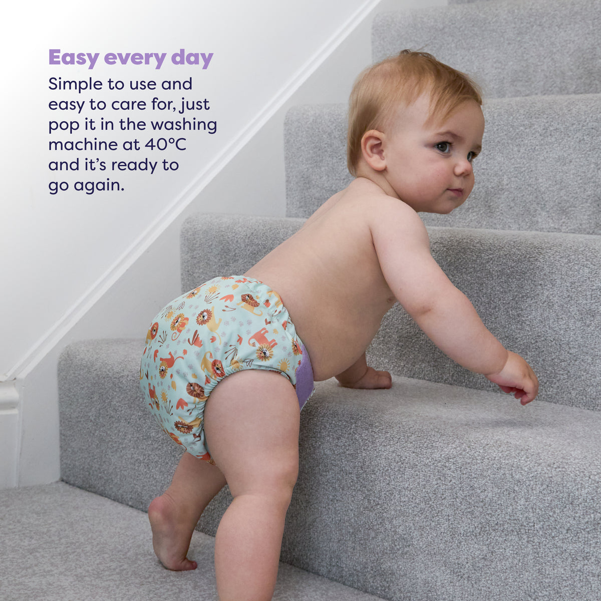 Revolutionary Reusable Diaper in Cool Cats - Bambino Mio (EU)