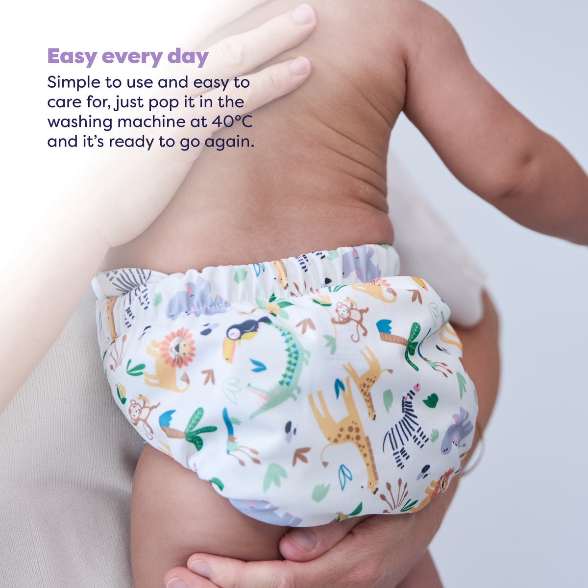 Revolutionary Reusable Diaper in Safari Squad - Bambino Mio (EU)