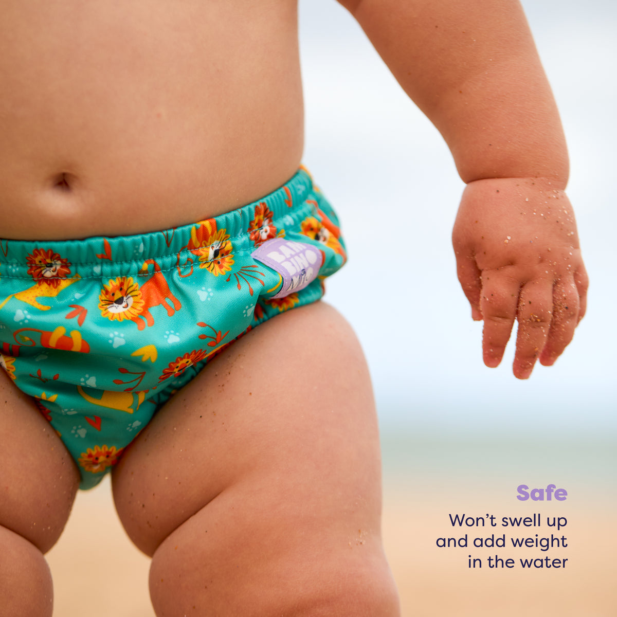 Reusable Swim Diaper in Cool Cats