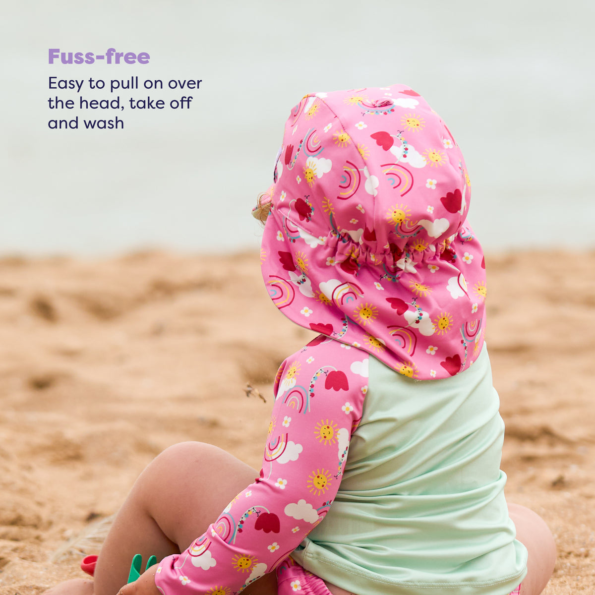 UPF 40+ Soft and Gentle Protective Beach Rash Vest in Happy Days - Bambino Mio (EU)