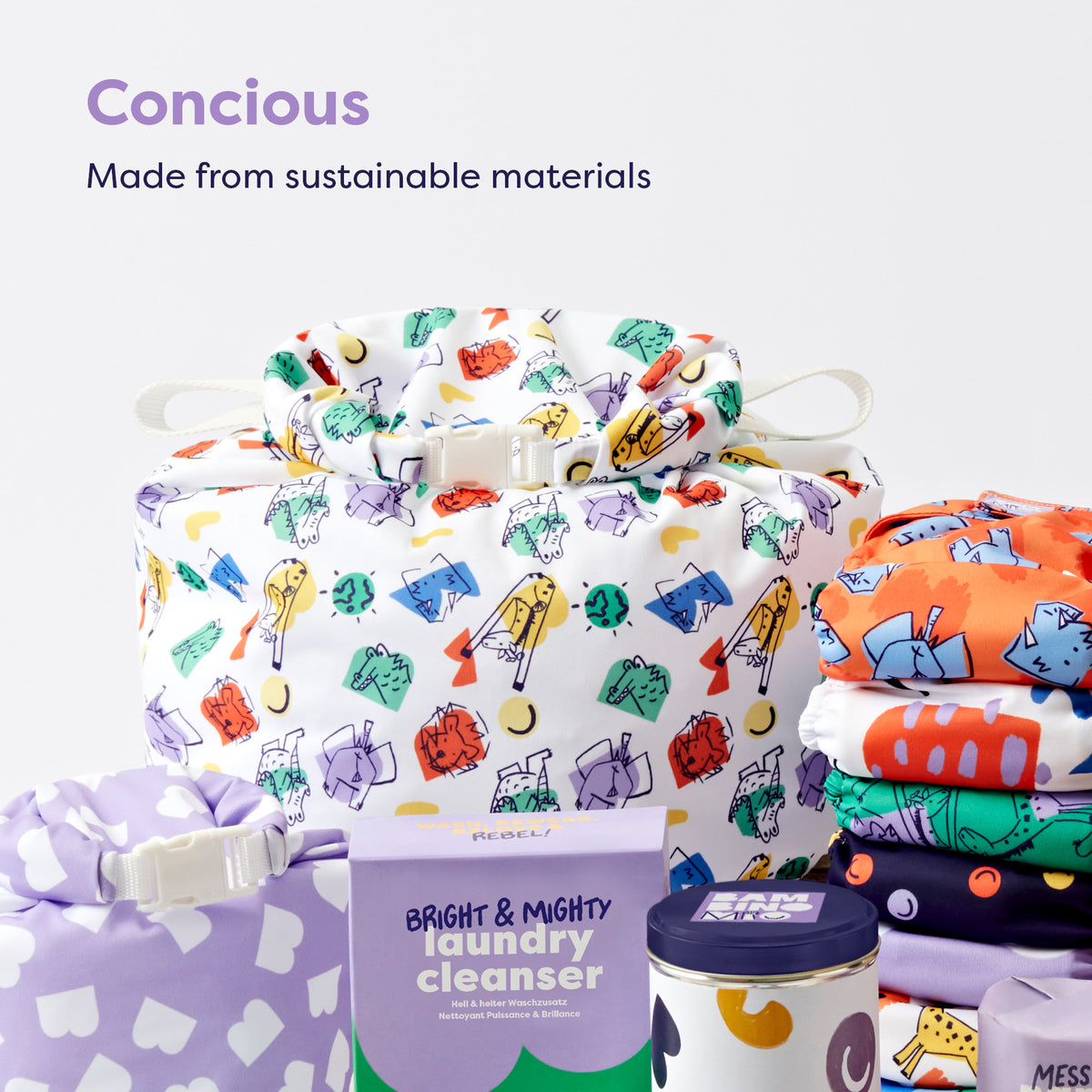 Out & About Wet Diaper Bag in Cloud Nine - Bambino Mio (EU)
