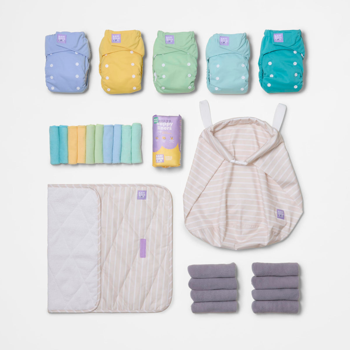 The Nighttime Reusable Nappy Bundle in Wild Life - Bambino Mio (EU)