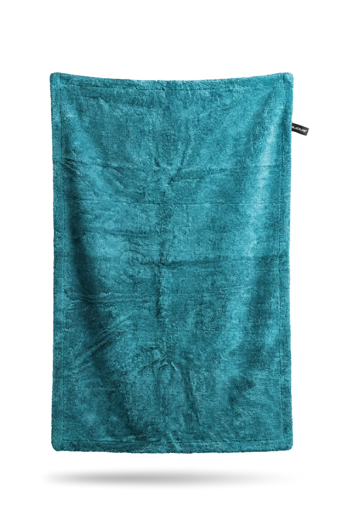 Aqua blue Blackline twisted-loop microfiber drying towel laid flat, single-pack option.