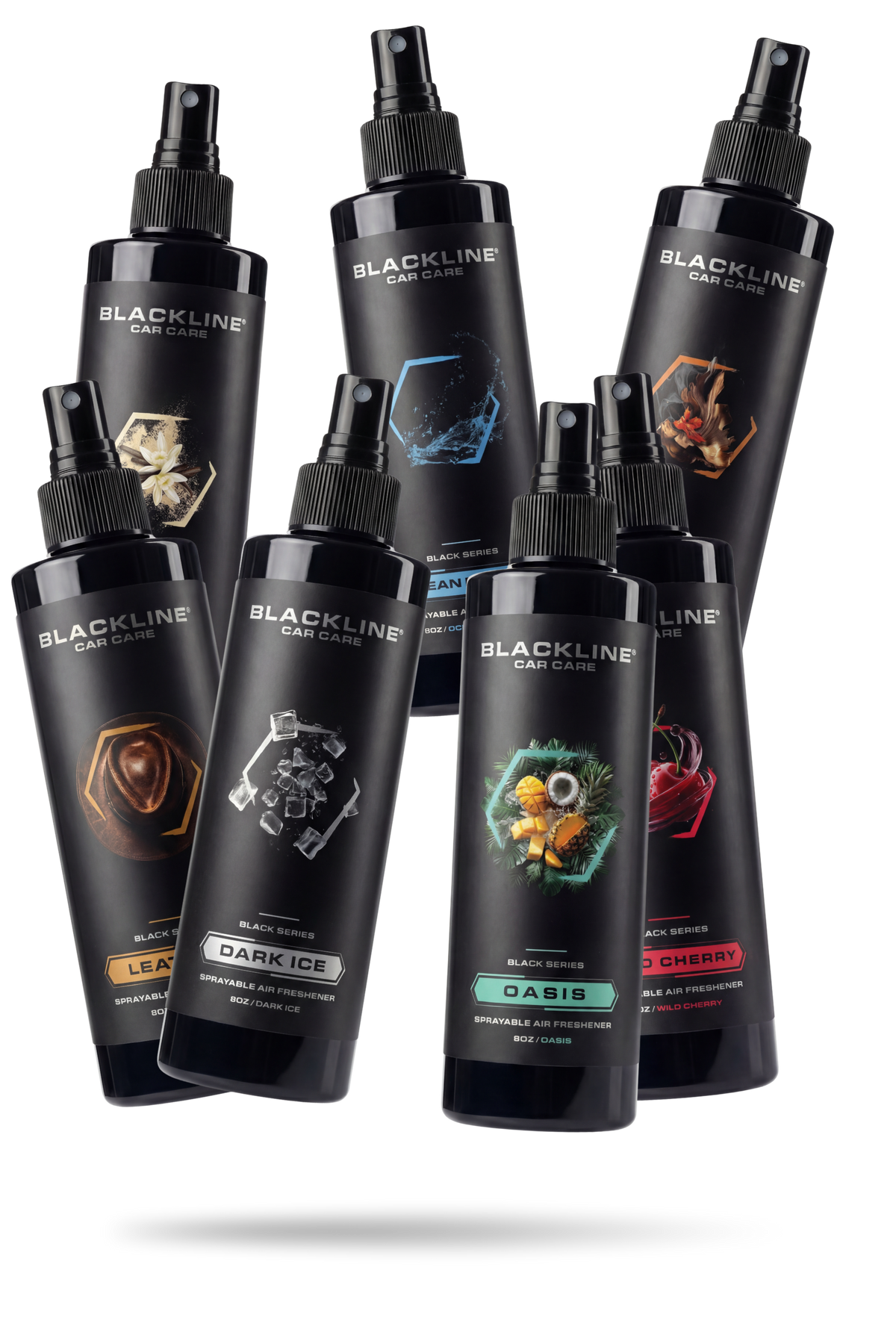 Blackline 8oz air freshener complete variety pack with all available scents.
