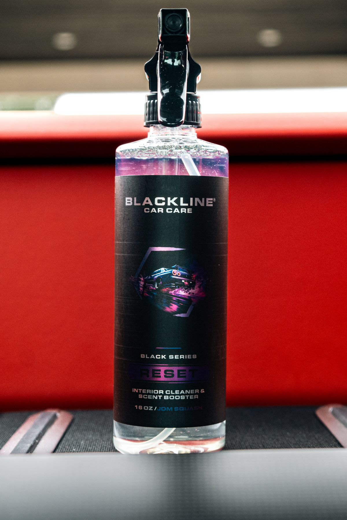 Blackline Reset JDM Squash interior cleaner spray bottle close-up zoom