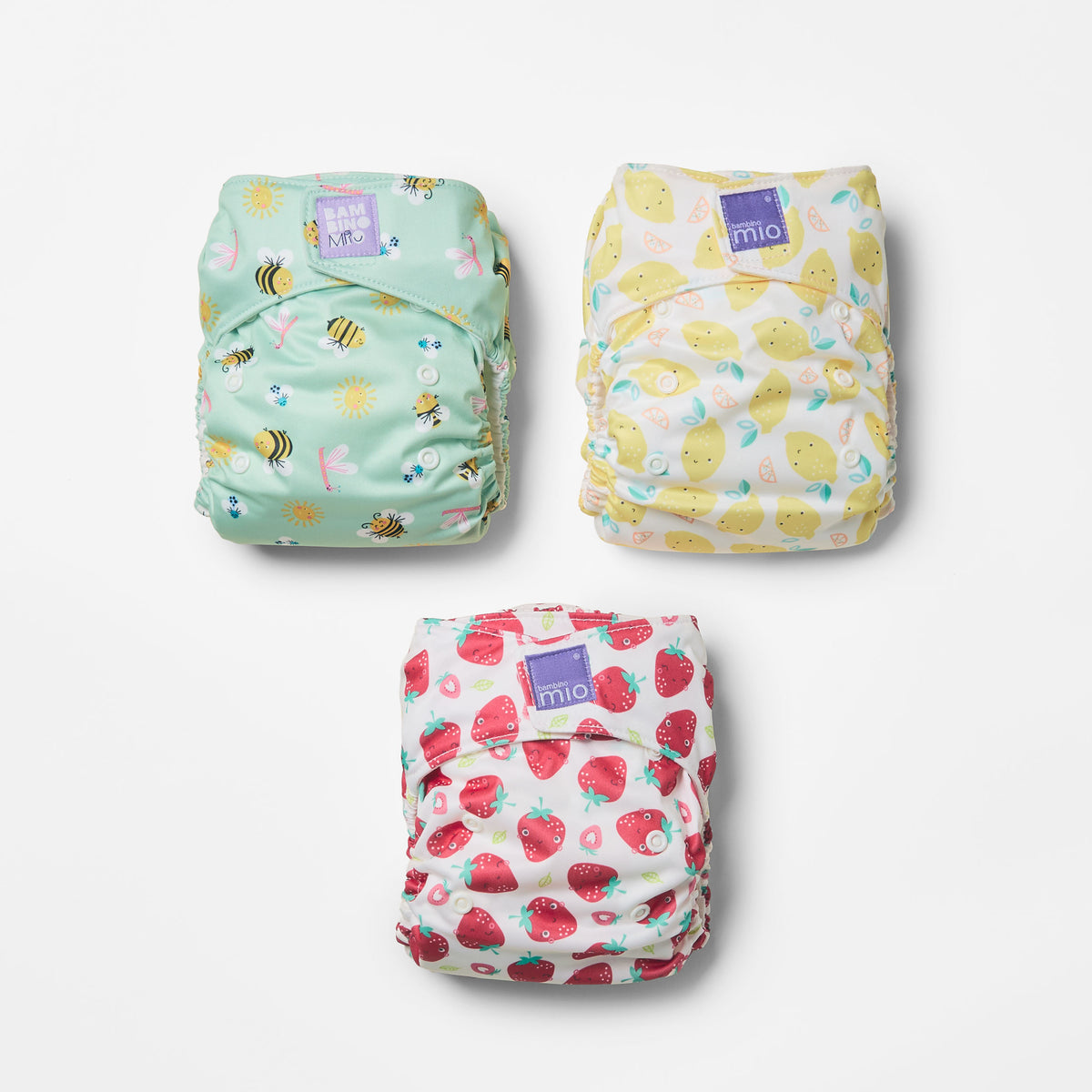 3 Pack Miosolo All-in-One Reusable Diaper in Bugs Life - Bambino Mio (EU)