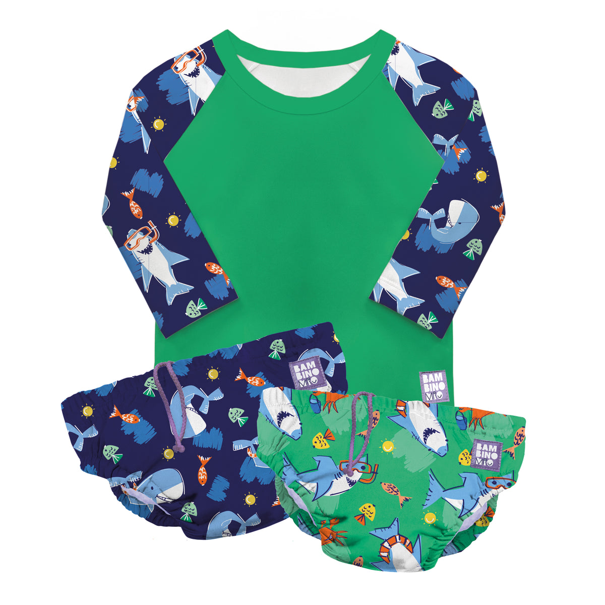 Reusable Swim Ready 3 Piece Set in Ocean Explorers - Bambino Mio (EU)