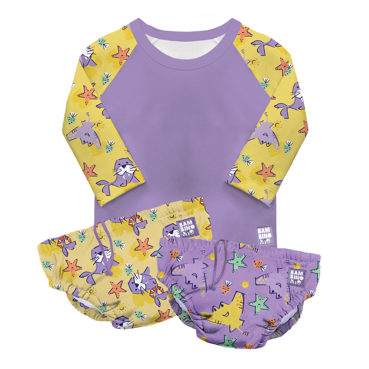 Reusable Swim Ready 3 Piece Set in Sand Squad - Bambino Mio (EU)