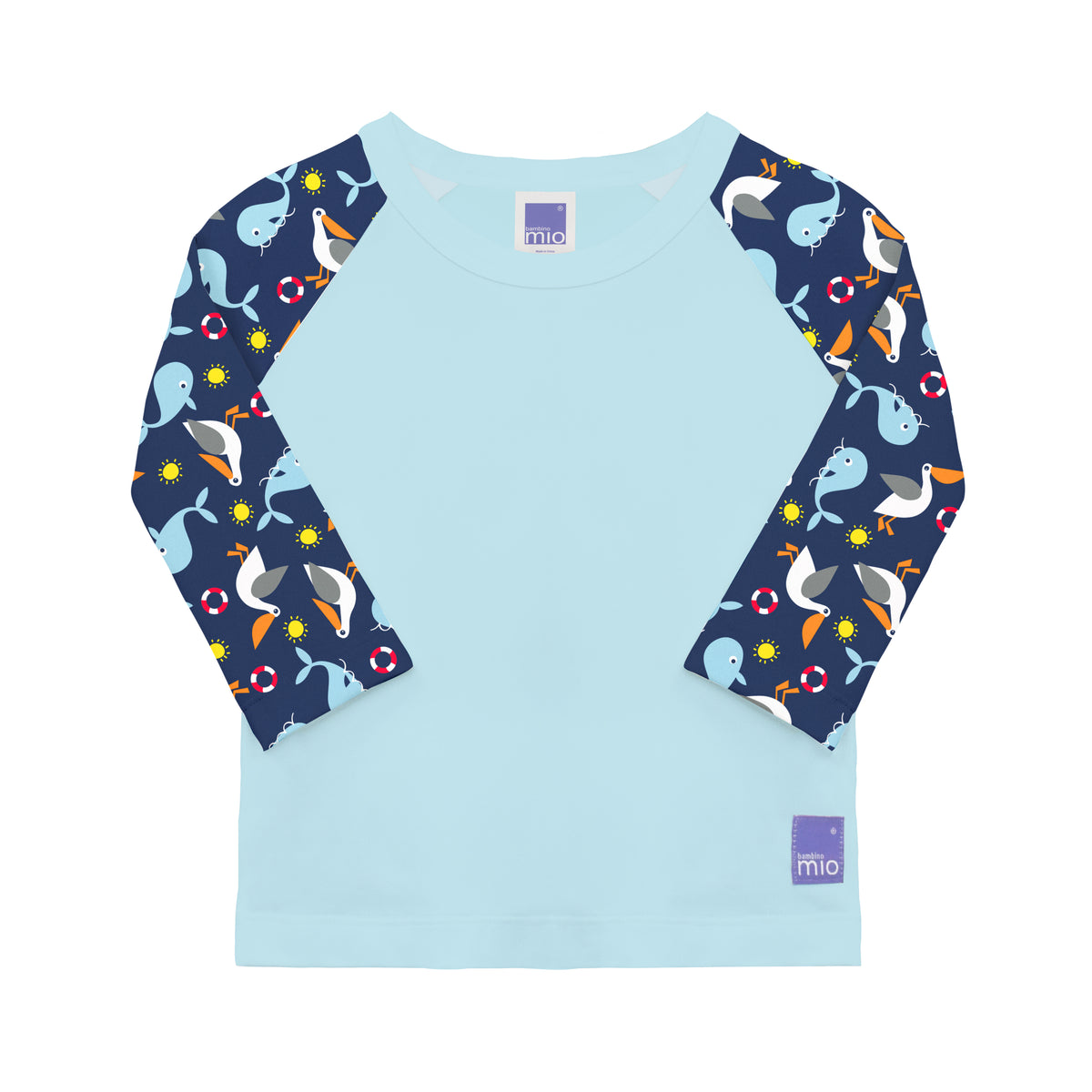 UPF 40+ Soft and Gentle Protective Swim Rash Vest in Nautical - Bambino Mio (EU)