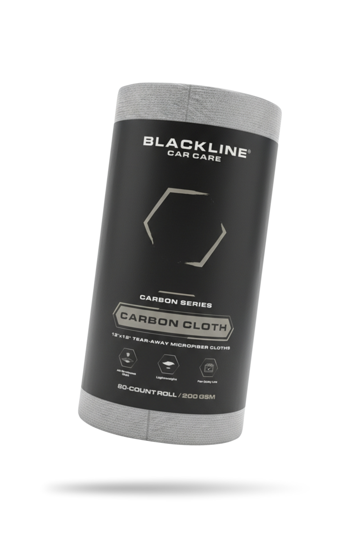 Blackline Carbon Cloth detailing towel showing the carbon-fiber-textured weave.