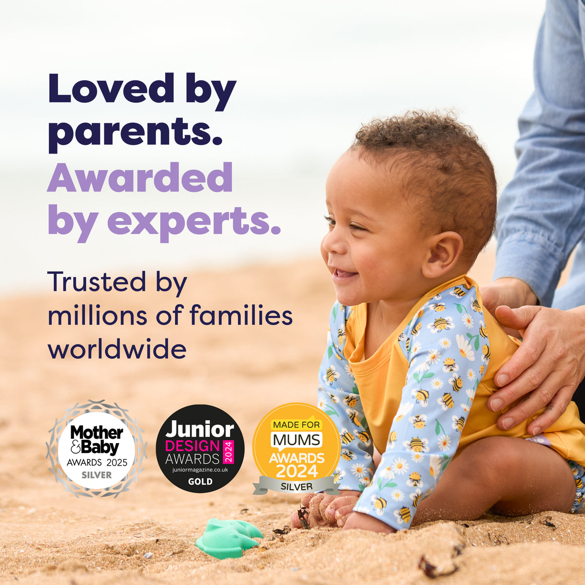 Reusable Swim Diaper in Busy Bees