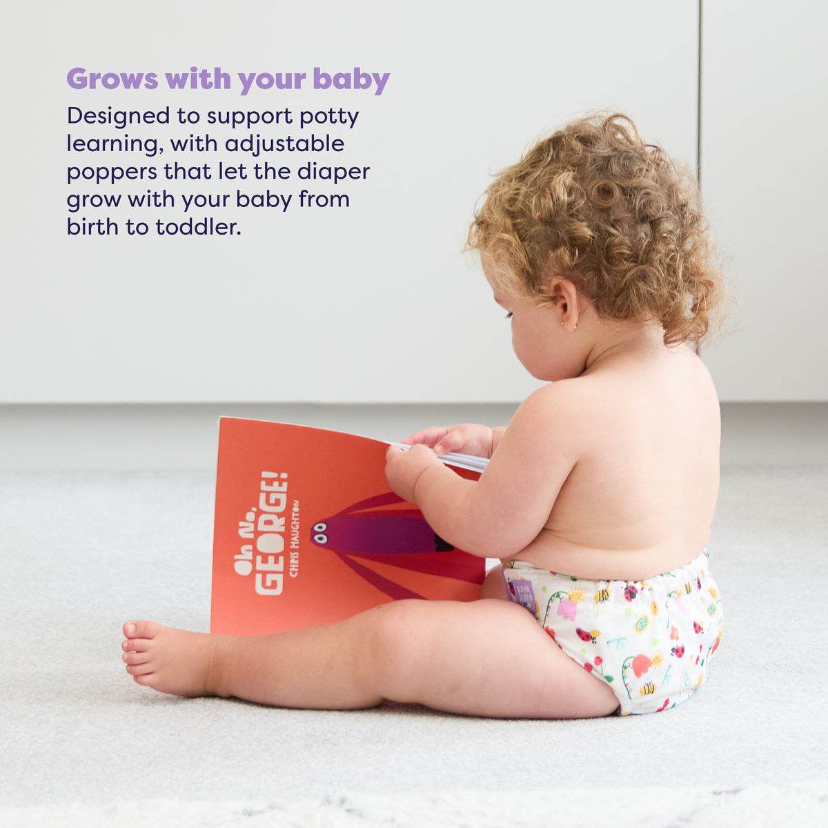 Revolutionary Try-Me-Trio Reusable Diaper Bundle in Garden Party - Bambino Mio (EU)