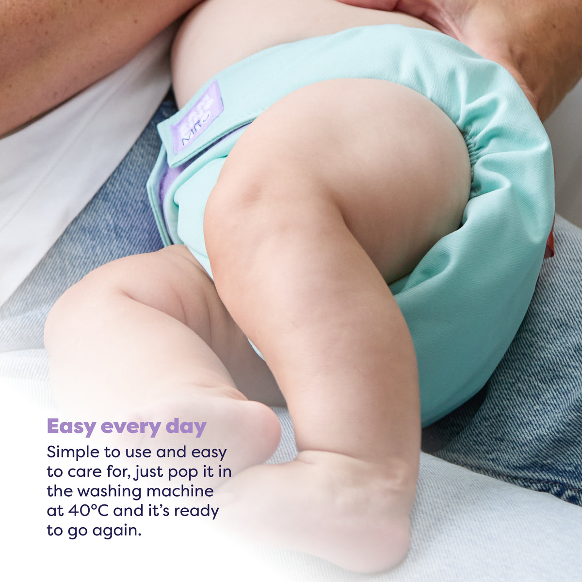 Revolutionary Reusable Diaper in Aqua - Bambino Mio (EU)