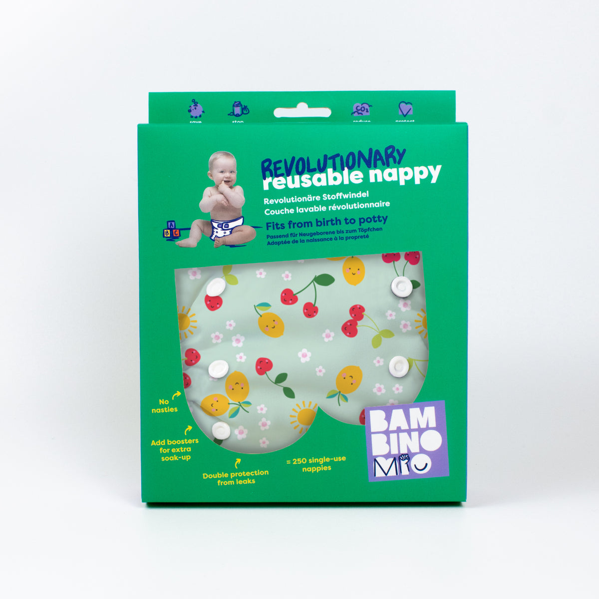 Revolutionary Reusable Diaper in Juicy Fruit - Bambino Mio (EU)