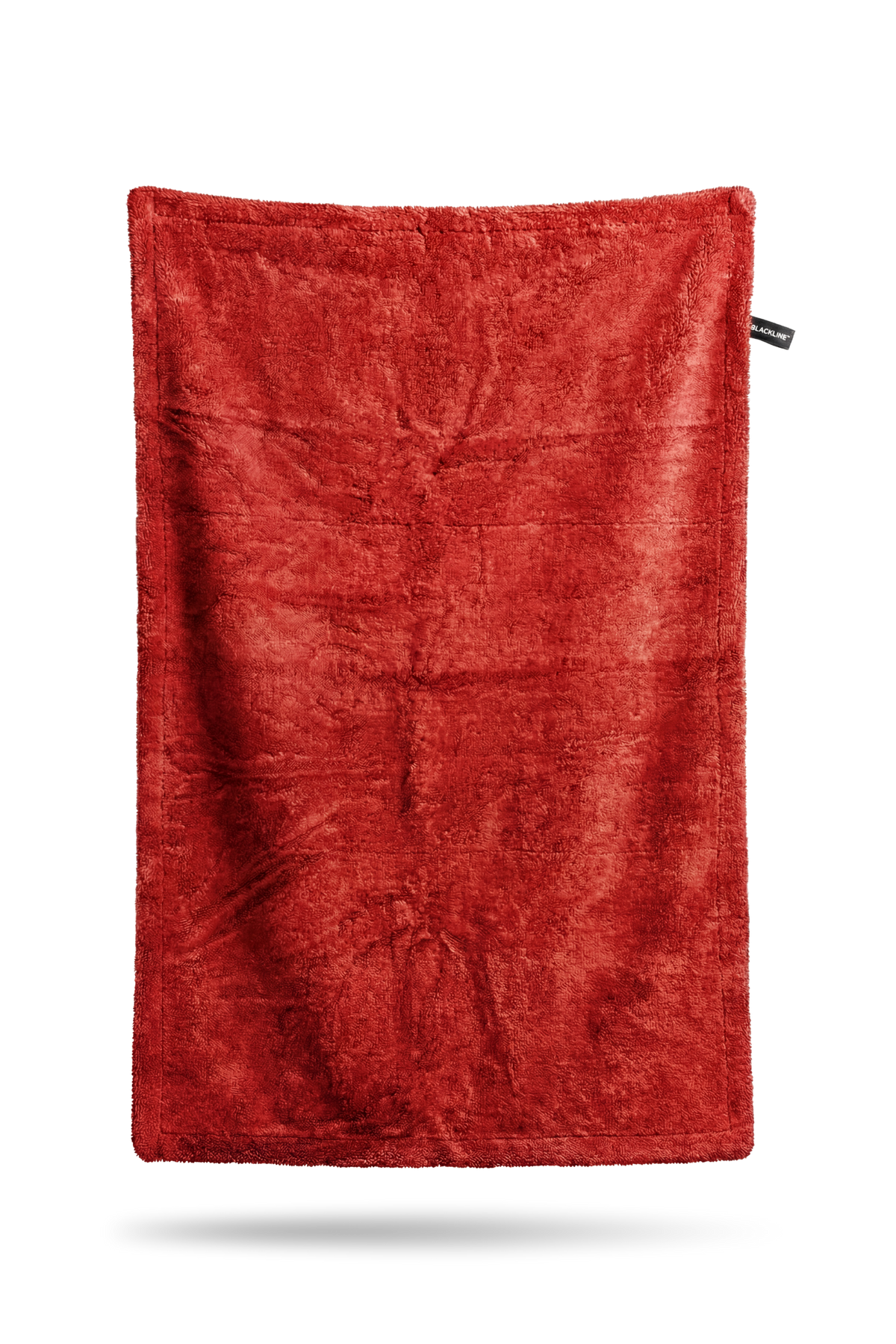 Crimson red Blackline twisted-loop microfiber drying towel laid flat, single-pack option.