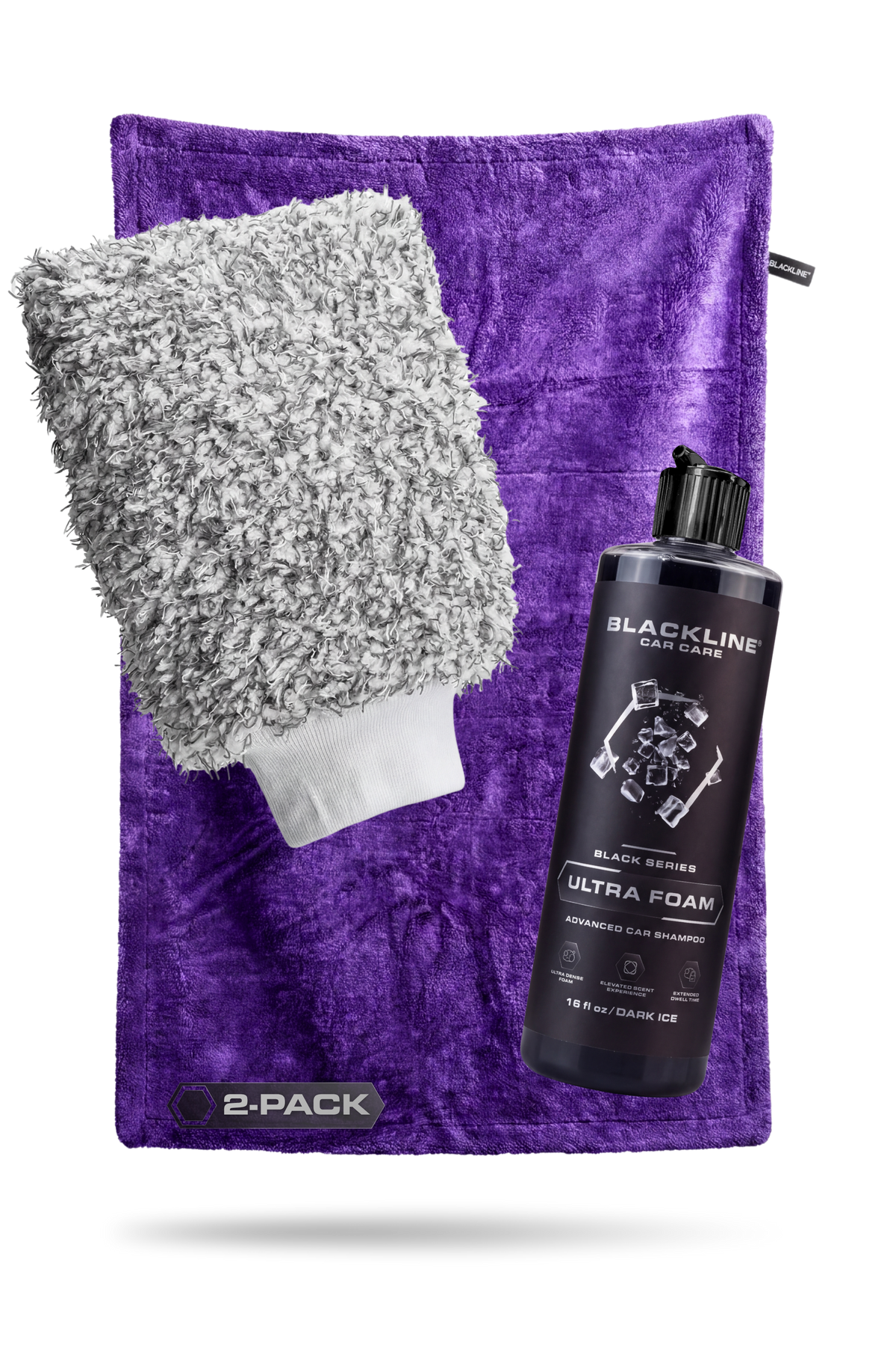 Blackline Twisted-Loop Drying Towel 2-pack Midnight with Dark Ice Ultra Foam 16oz