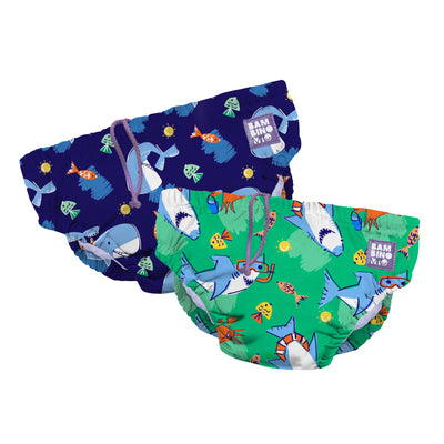 Reusable Swim Diaper 2 Pack in Squeak and Finn - Bambino Mio (EU)